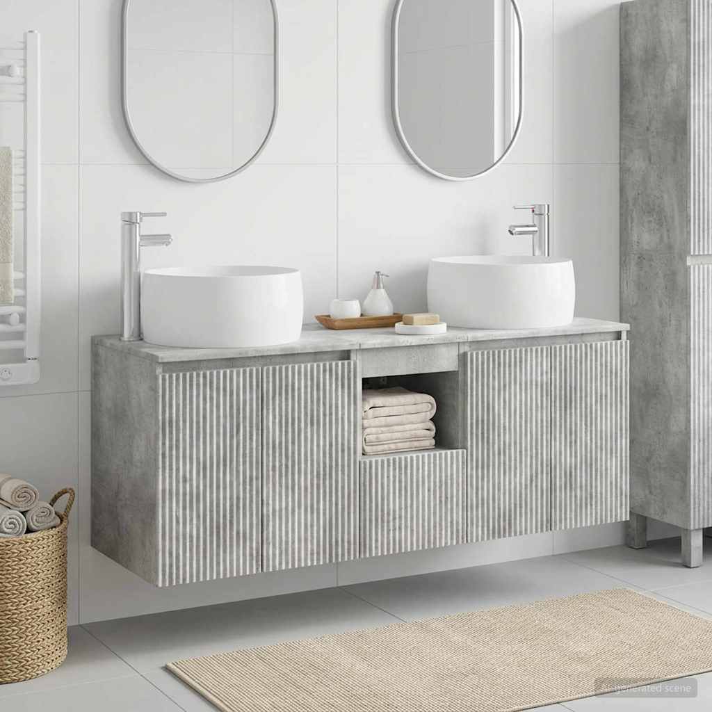 vidaXL Badkamerkastenset 3 st Wit 49,5 x 44,5 x 66 cm Bewerkt hout