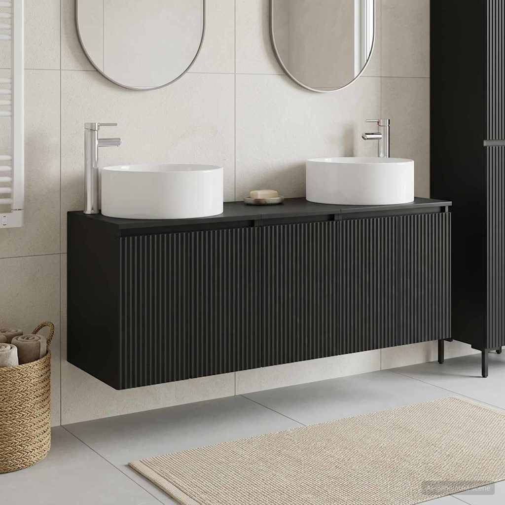 vidaXL Badkamerkastenset 3 st Wit 49,5 x 44,5 x 65,5 cm Bewerkt hout