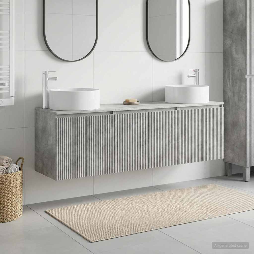 vidaXL Badkamerkastenset 3 st Wit 49,5 x 44,5 x 65,5 cm Bewerkt hout