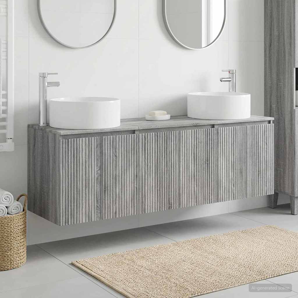 vidaXL Badkamerkastenset 3 st Wit 49,5 x 44,5 x 65,5 cm Bewerkt hout