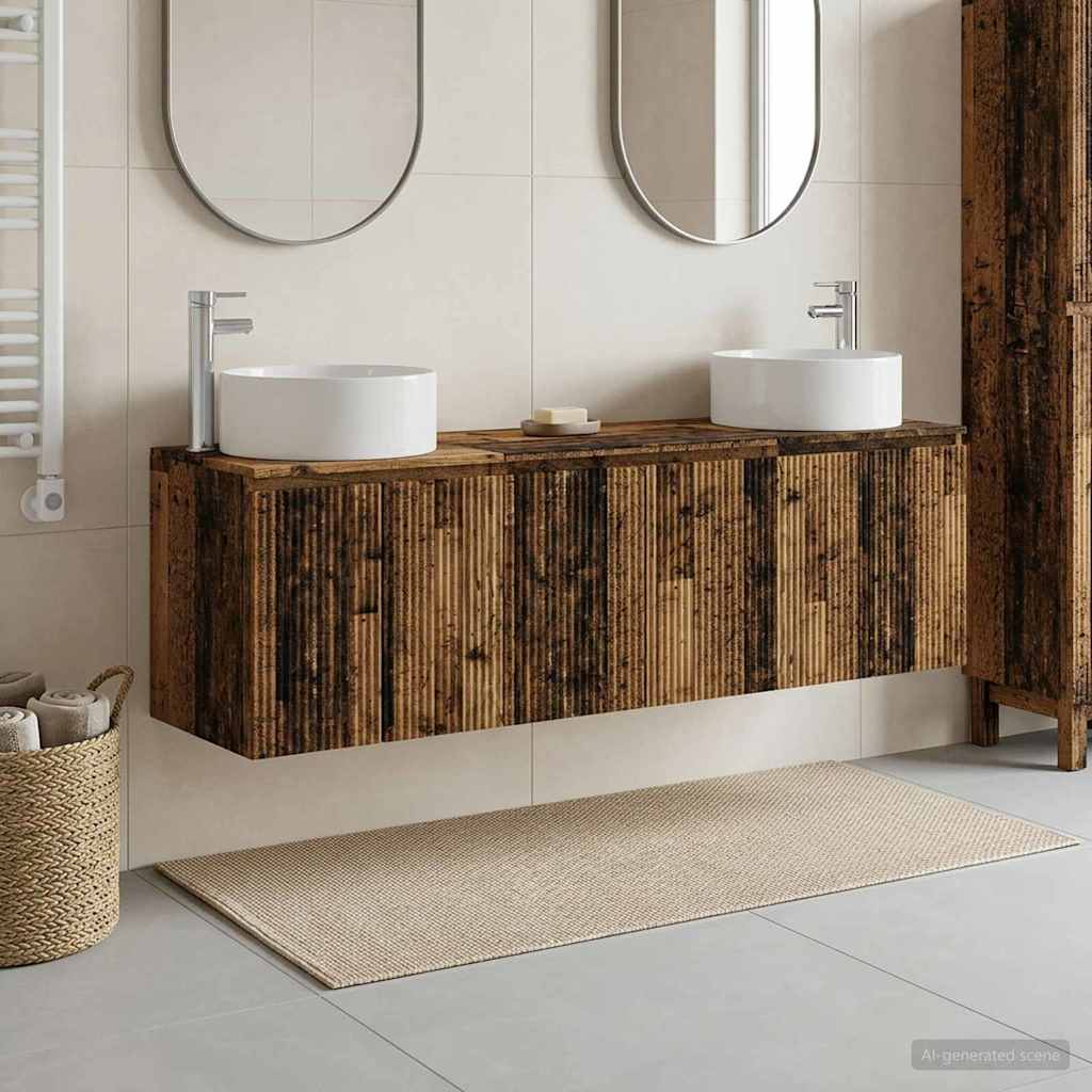 vidaXL Badkamerkastenset 3 st Wit 49,5 x 44,5 x 65,5 cm Bewerkt hout