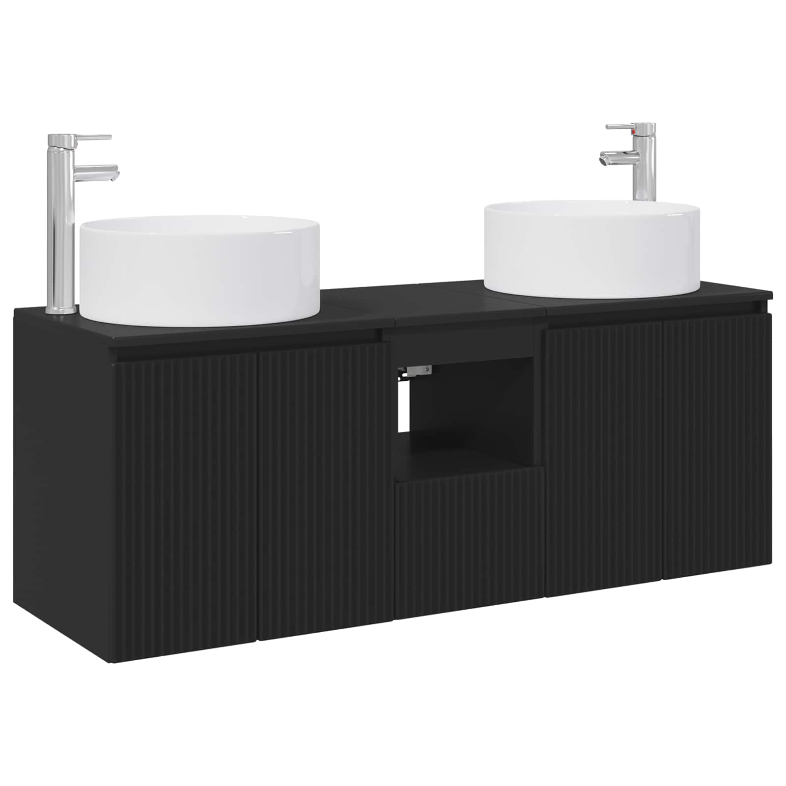 vidaXL Badkamerkastenset 3 st Wit 49,5 x 44,5 x 65,5 cm Bewerkt hout