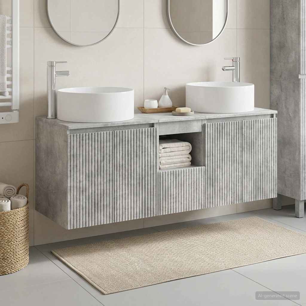 vidaXL Badkamerkastenset 3 st Wit 49,5 x 44,5 x 65,5 cm Bewerkt hout