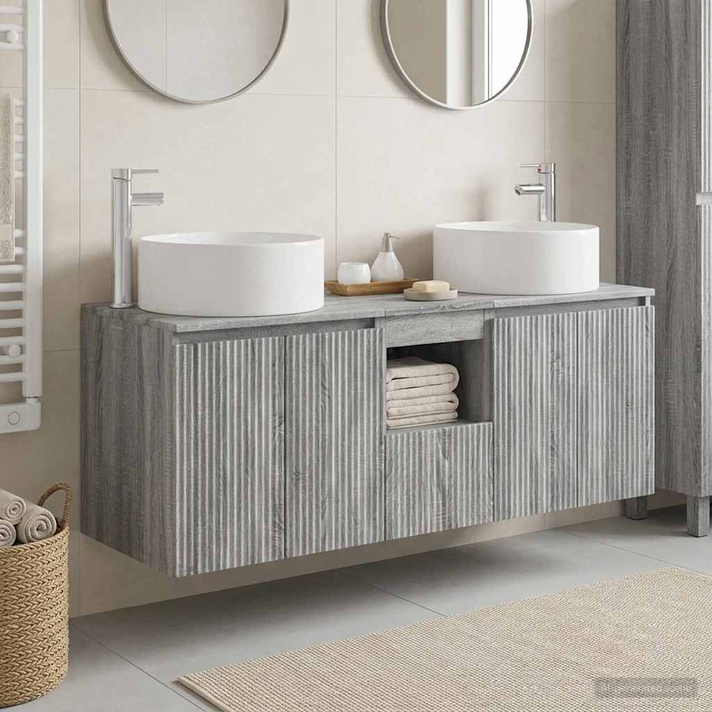 vidaXL Badkamerkastenset 3 st Wit 49,5 x 44,5 x 65,5 cm Bewerkt hout