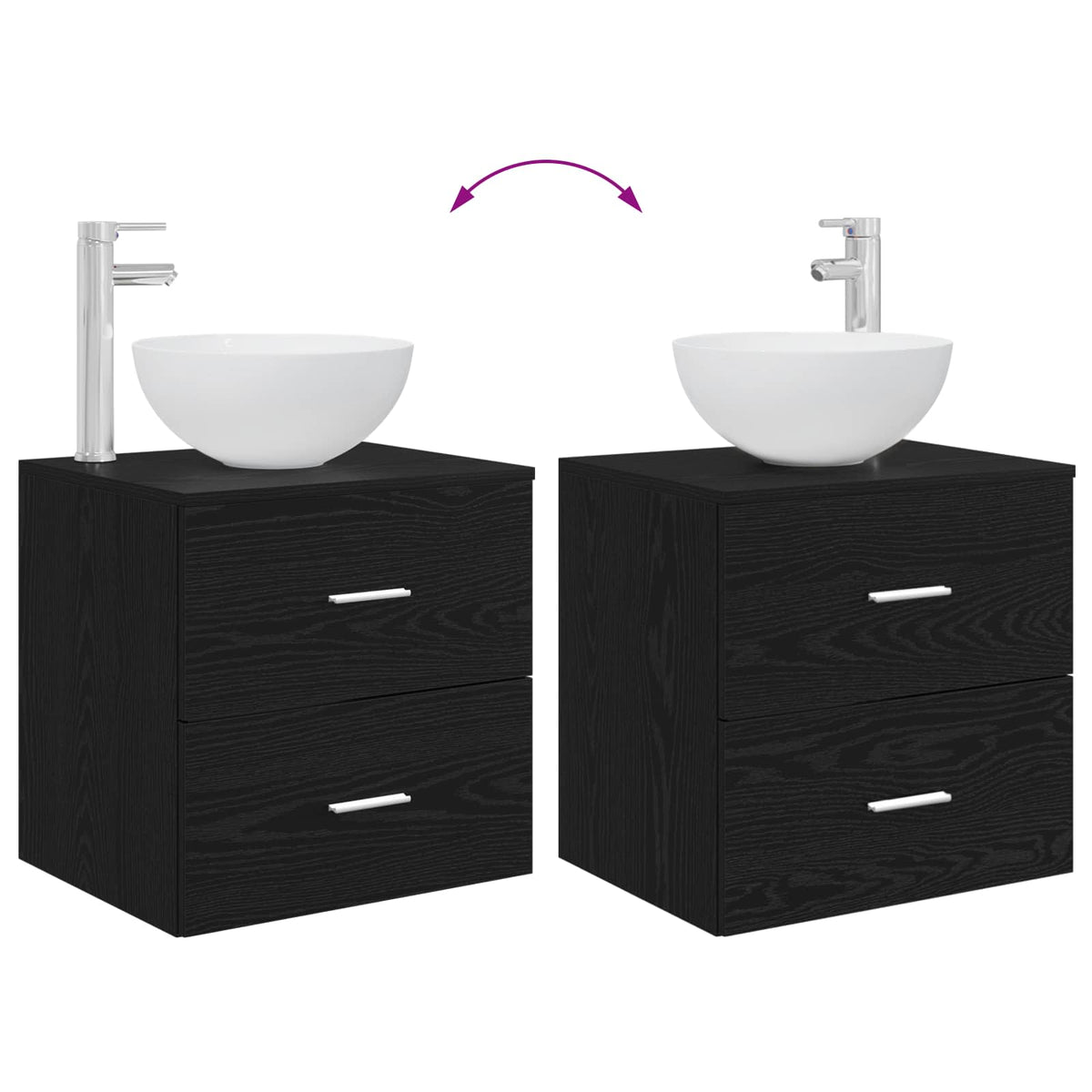 vidaXL Badkamerkastenset 3 st Wit 49,5 x 35 x 63 cm Bewerkt hout