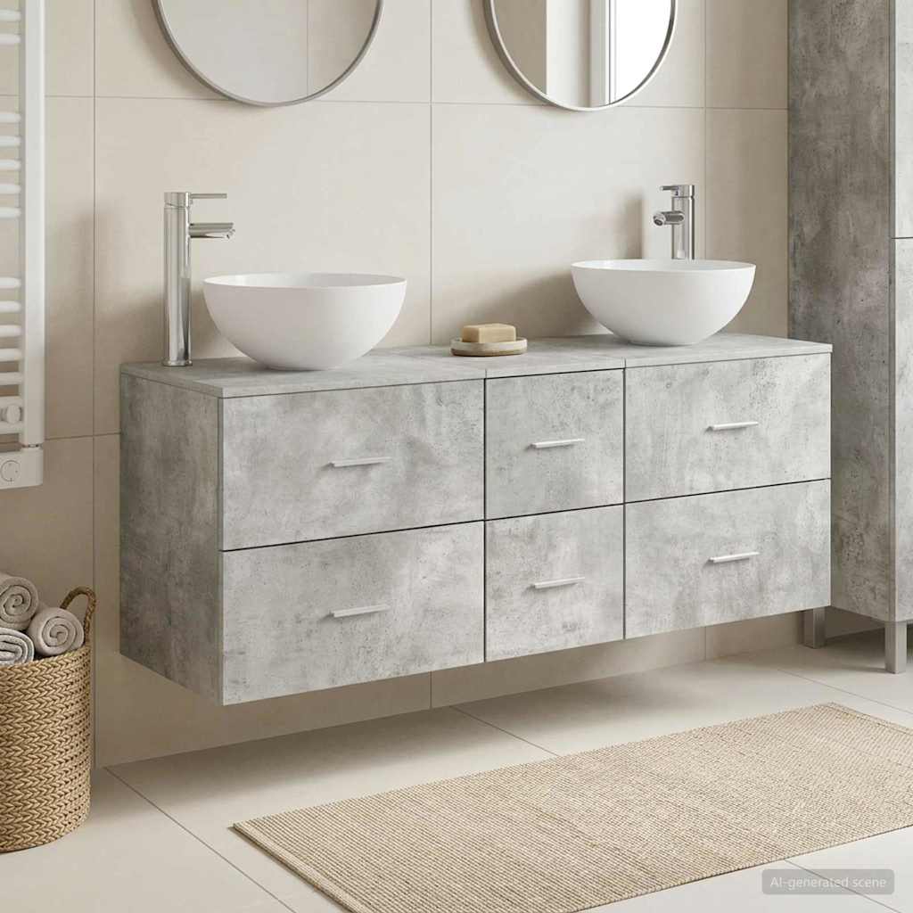 vidaXL Badkamerkastenset 3 st Wit 49,5 x 35 x 63 cm Bewerkt hout