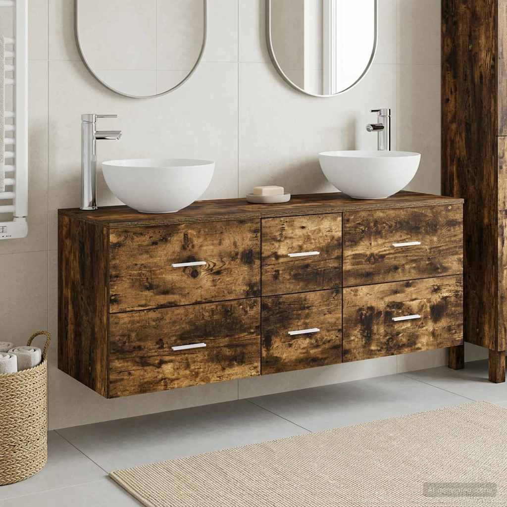 vidaXL Badkamerkastenset 3 st Wit 49,5 x 35 x 63 cm Bewerkt hout