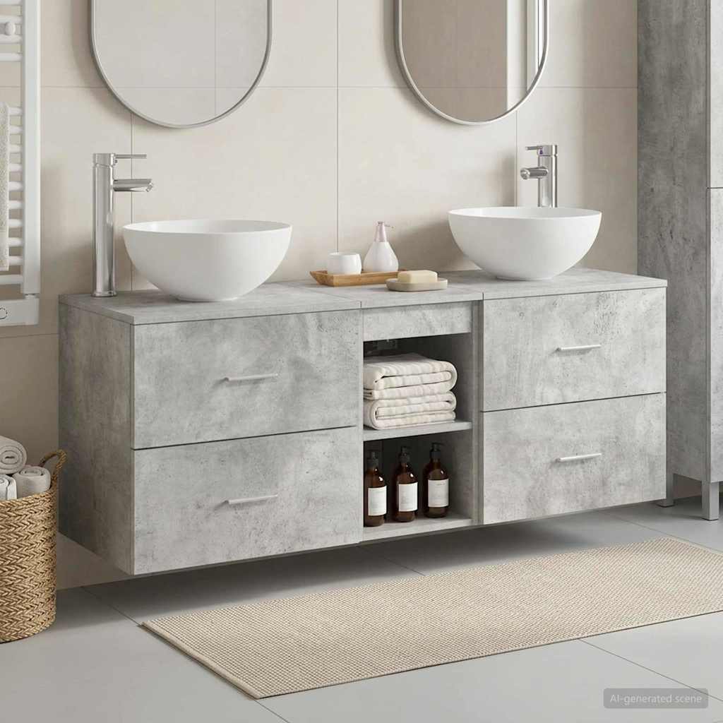 vidaXL Badkamerkastenset 3 st Wit 49,5 x 41 x 64,5 cm Bewerkt hout