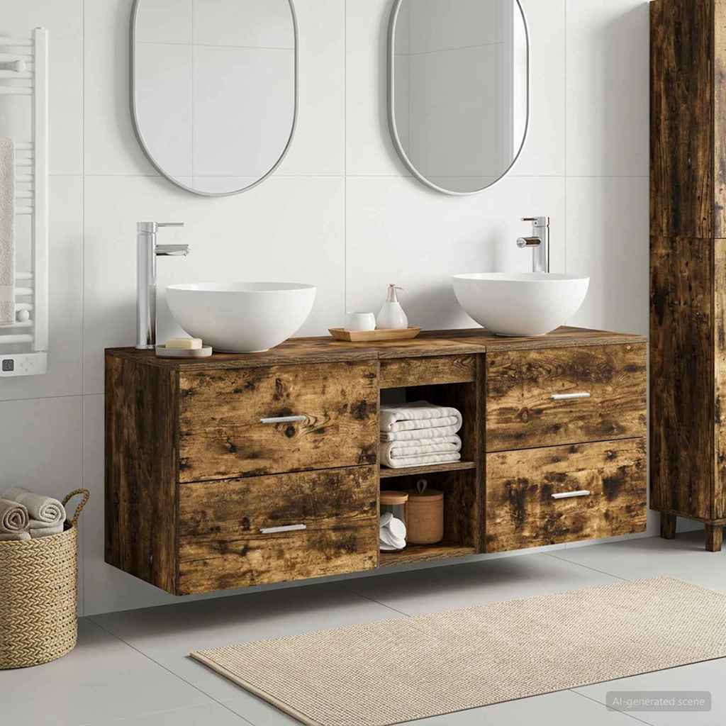 vidaXL Badkamerkastenset 3 st Wit 49,5 x 41 x 64,5 cm Bewerkt hout