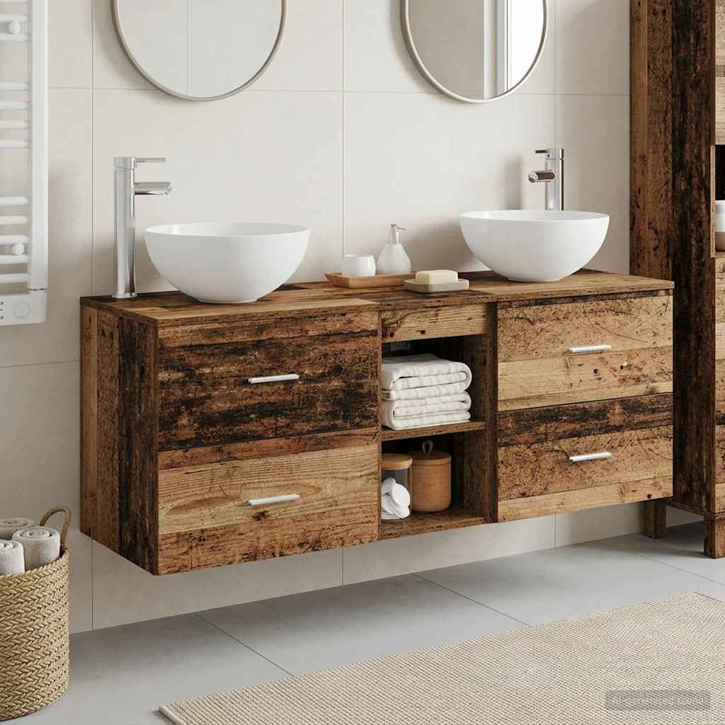 vidaXL Badkamerkastenset 3 st Wit 49,5 x 41 x 64,5 cm Bewerkt hout