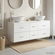 vidaXL Badkamerkastenset 3 st Wit 49,5 x 41 x 64,5 cm Bewerkt hout