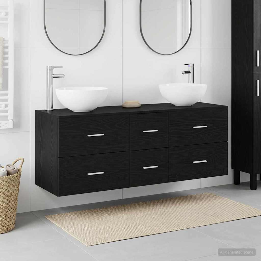 vidaXL Badkamerkastenset 3 st Wit 49,5 x 41 x 64,5 cm Bewerkt hout