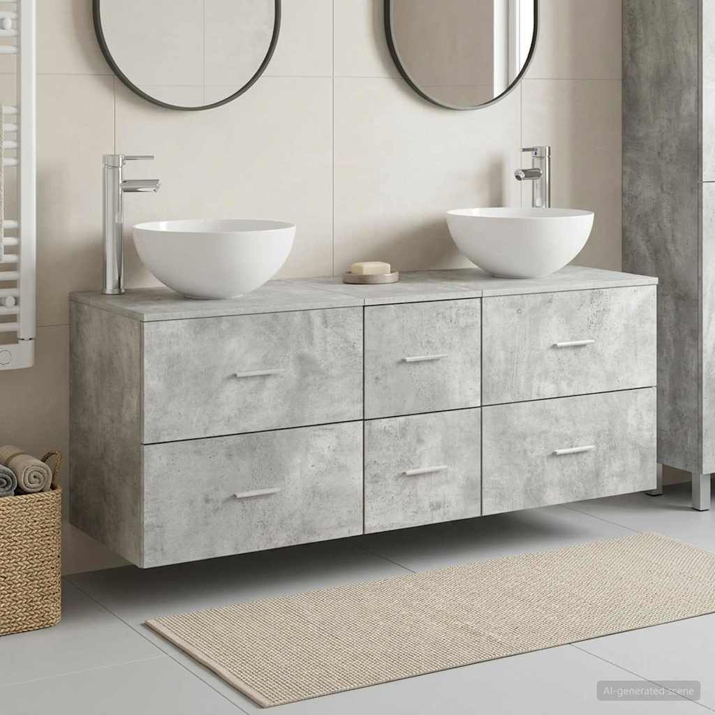 vidaXL Badkamerkastenset 3 st Wit 49,5 x 41 x 64,5 cm Bewerkt hout