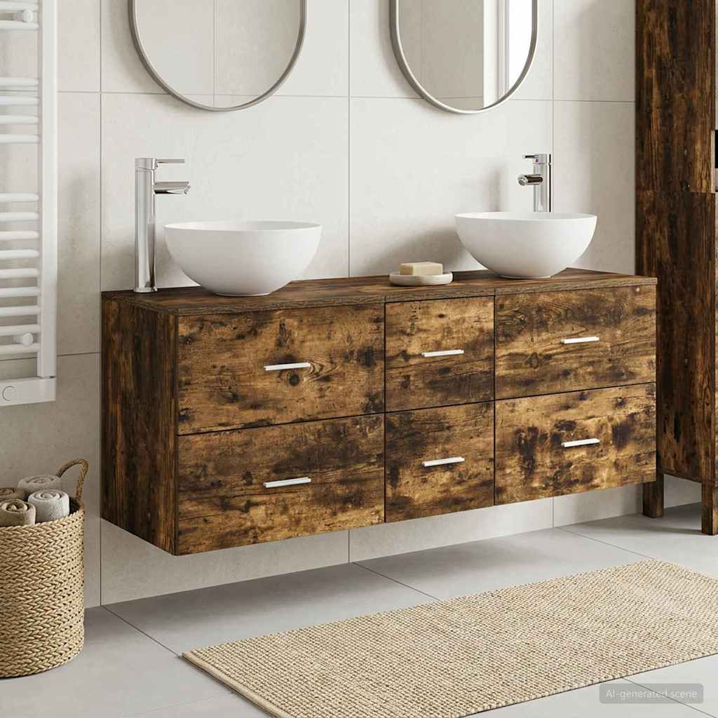 vidaXL Badkamerkastenset 3 st Wit 49,5 x 41 x 64,5 cm Bewerkt hout