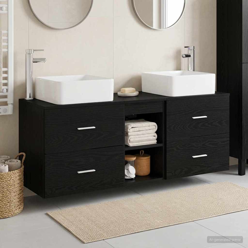 vidaXL Badkamerkastenset 3 st Wit 49,5 x 41 x 63 cm Bewerkt hout