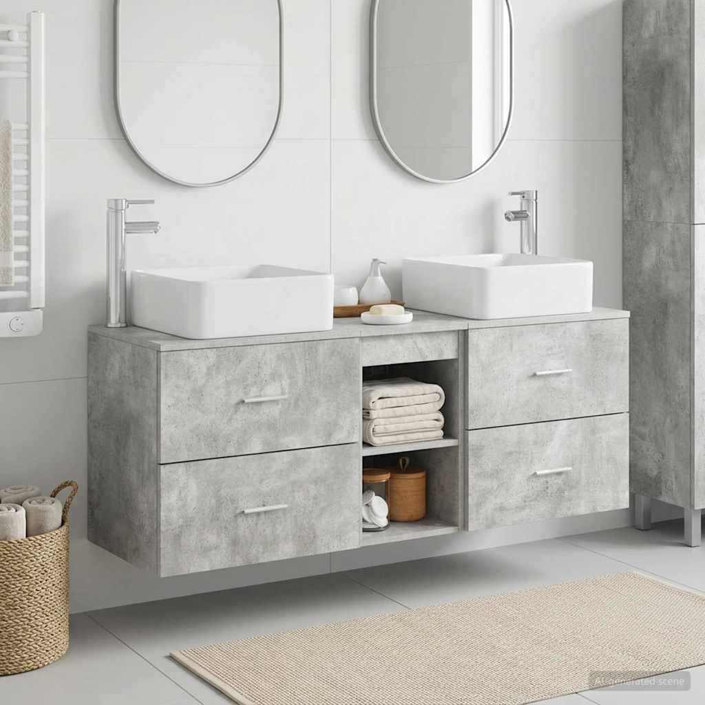 vidaXL Badkamerkastenset 3 st Wit 49,5 x 41 x 63 cm Bewerkt hout