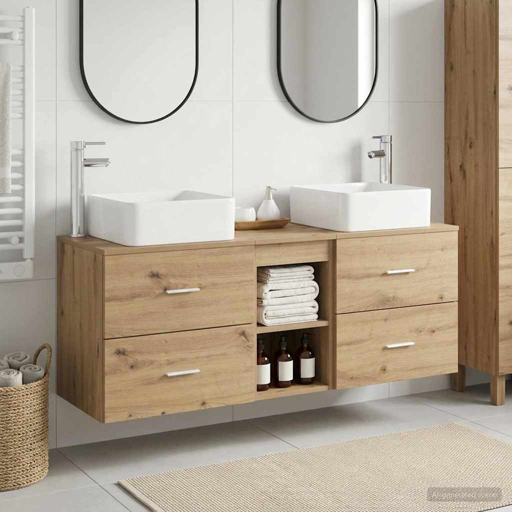 vidaXL Badkamerkastenset 3 st Wit 49,5 x 41 x 63 cm Bewerkt hout