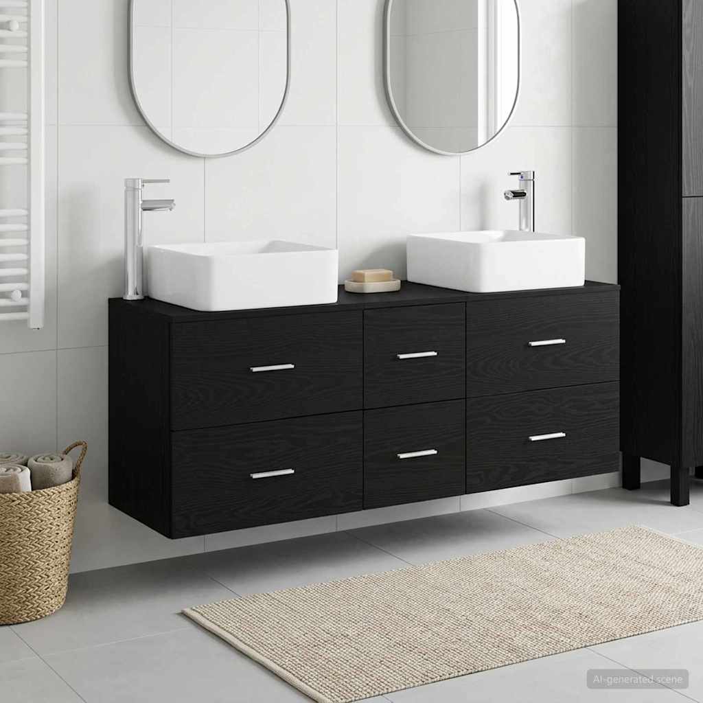 vidaXL Badkamerkastenset 3 st Wit 49,5 x 41 x 63 cm Bewerkt hout