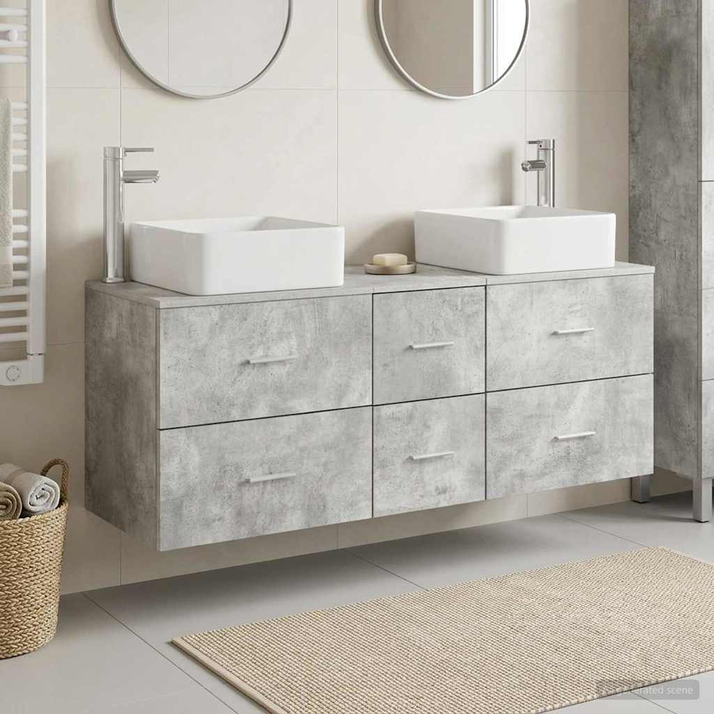 vidaXL Badkamerkastenset 3 st Wit 49,5 x 41 x 63 cm Bewerkt hout