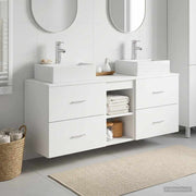 vidaXL Badkamerkastenset 3 st Wit 49,5 x 41 x 62,5 cm Bewerkt hout