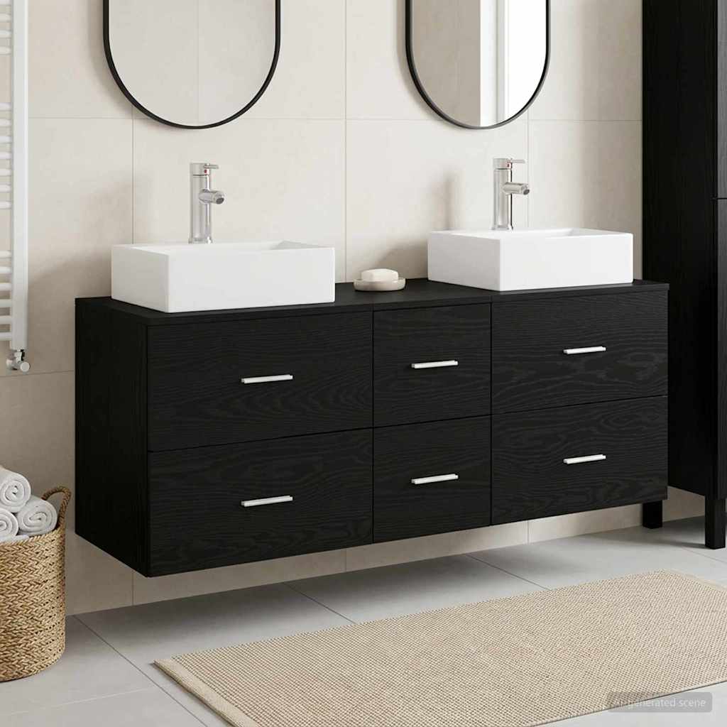 vidaXL Badkamerkastenset 3 st Wit 49,5 x 41 x 62,5 cm Bewerkt hout