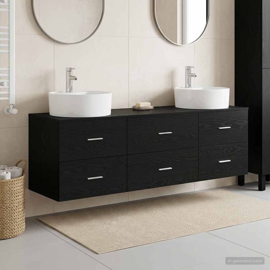 vidaXL Badkamerkastenset 3 st Wit 62,5 x 44,5 x 50 cm Bewerkt hout
