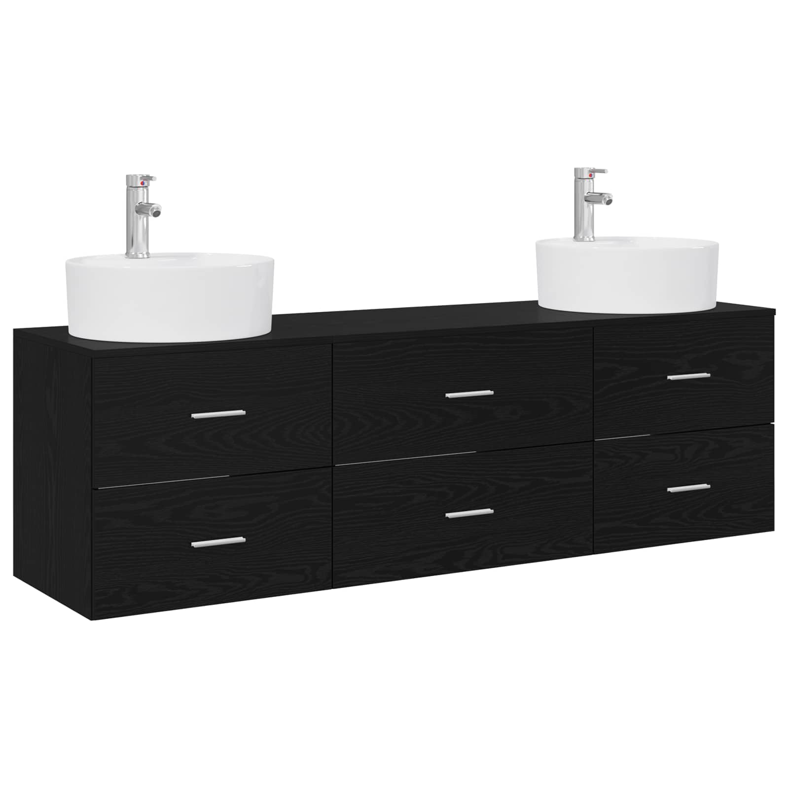 vidaXL Badkamerkastenset 3 st Wit 62,5 x 44,5 x 50 cm Bewerkt hout