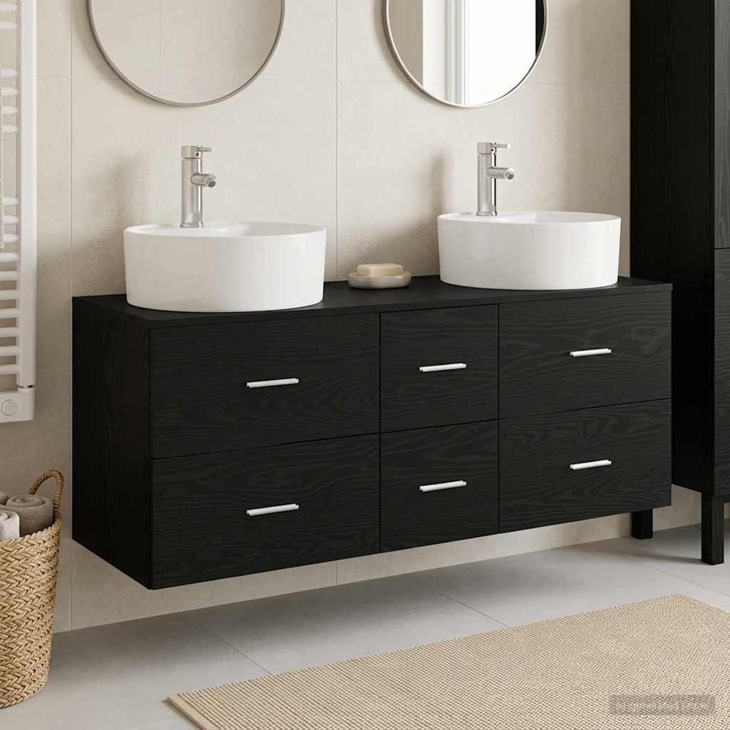 vidaXL Badkamermeubelset 3 st Wit 49,5 x 44,5 x 65 cm Bewerkt hout