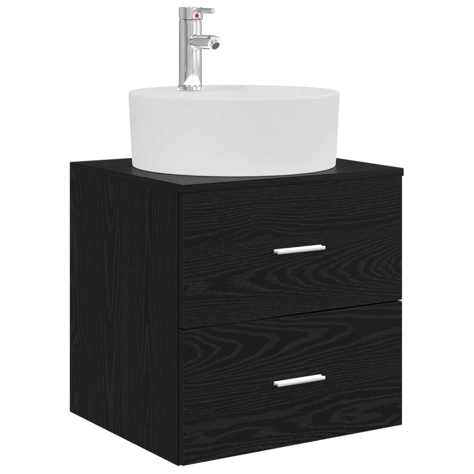 vidaXL Badkamermeubelset 3 st Wit 49,5 x 44,5 x 65 cm Bewerkt hout