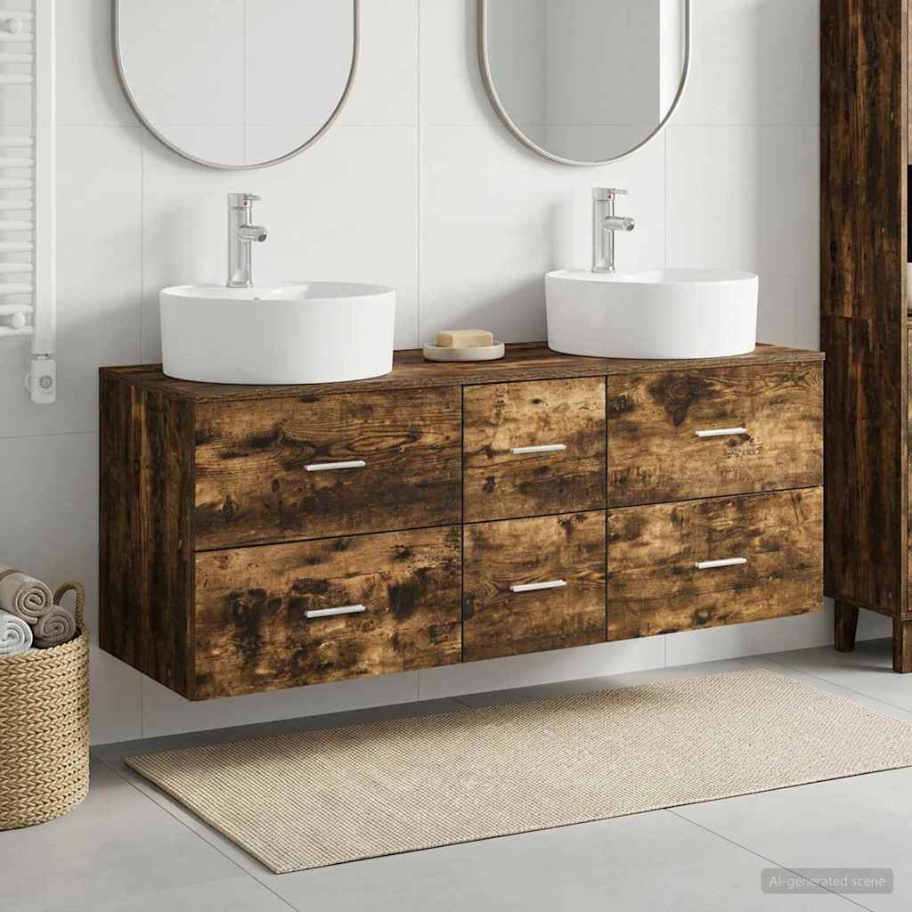 vidaXL Badkamermeubelset 3 st Wit 49,5 x 44,5 x 65 cm Bewerkt hout