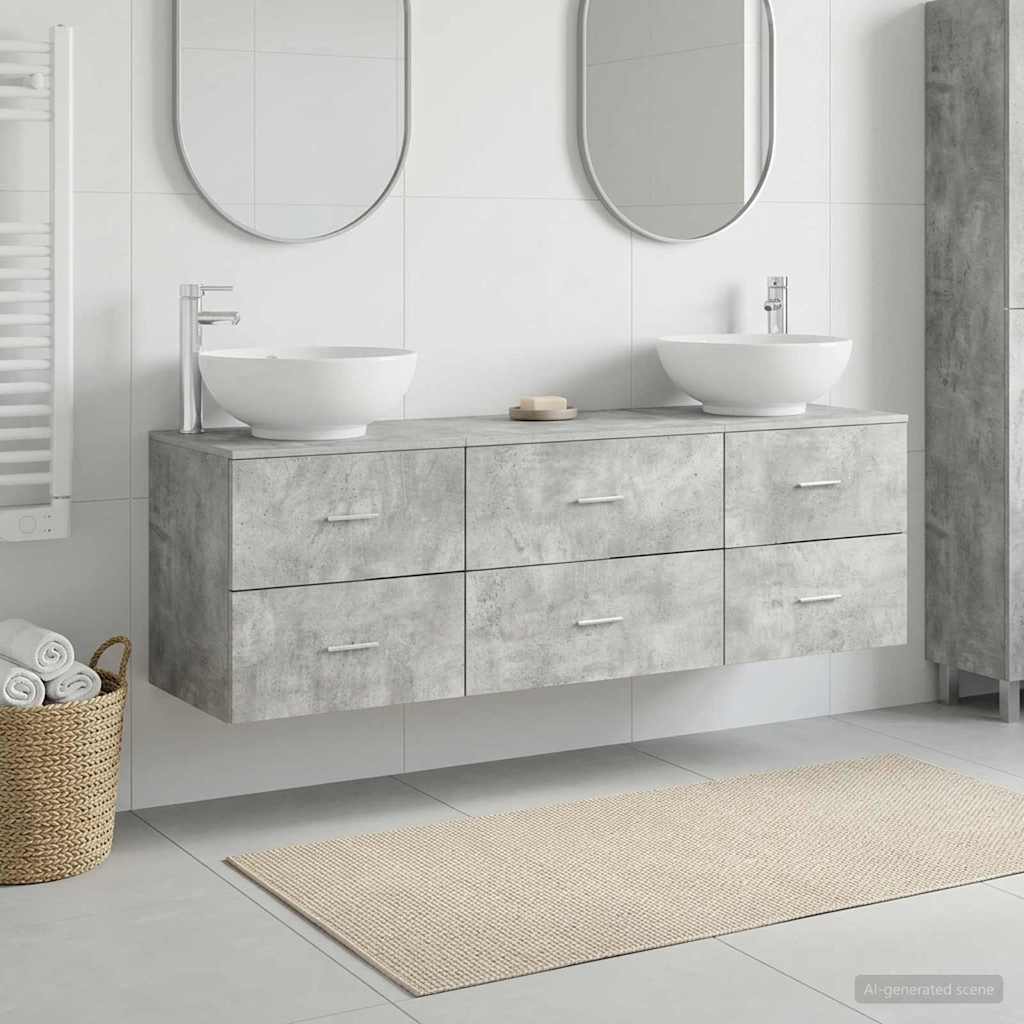 vidaXL Badkamermeubelset 3 st Wit 49,5 x 44,5 x 65 cm Bewerkt hout