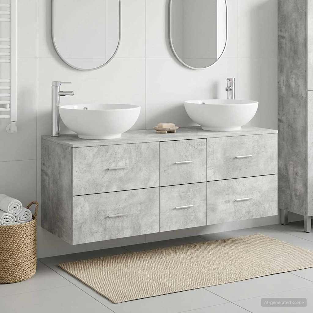 vidaXL Badkamermeubelset 3 st Wit 49,5 x 44,5 x 65 cm Bewerkt hout