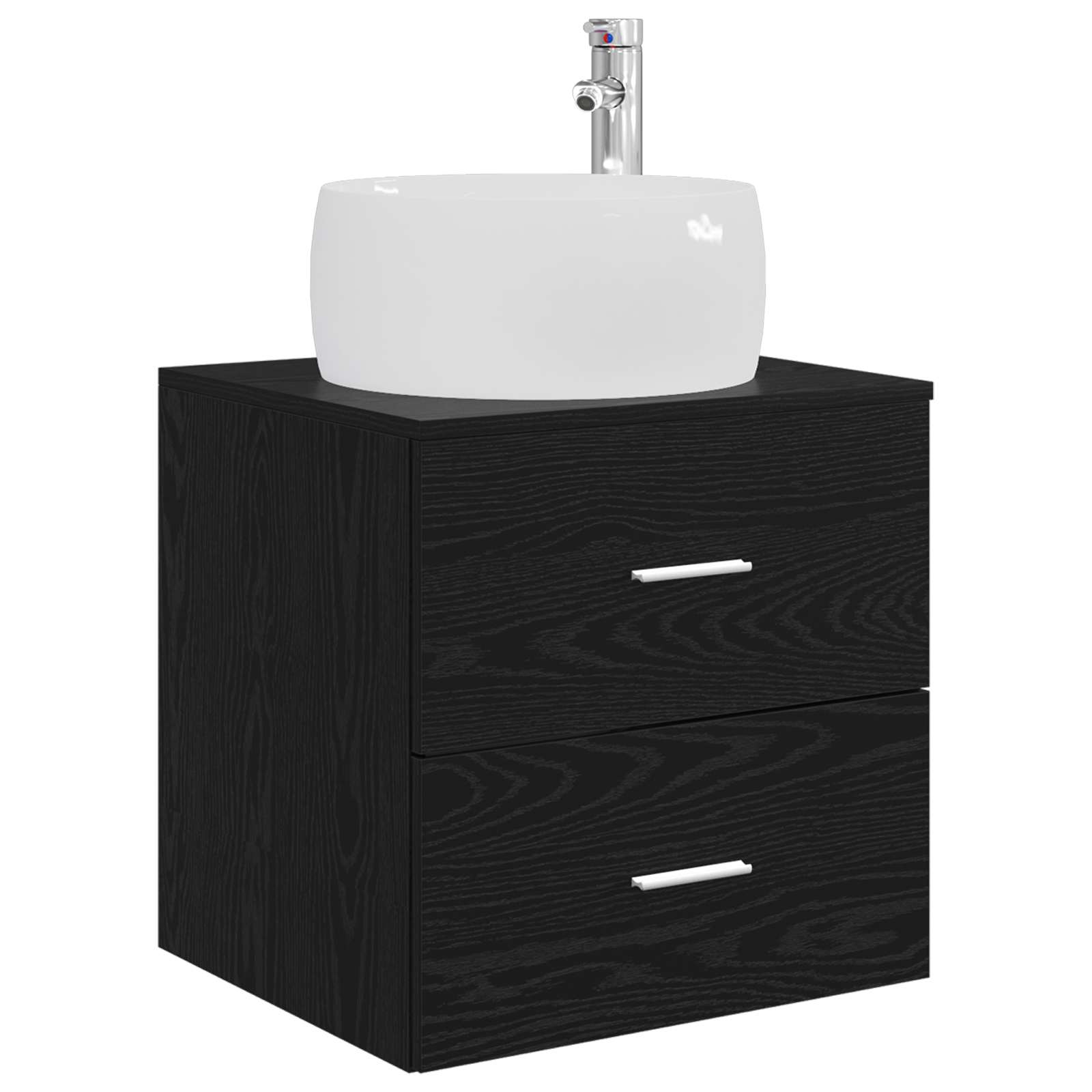 vidaXL Badkamermeubelset 3 st Wit 49,5 x 44,5 x 66 cm Bewerkt hout