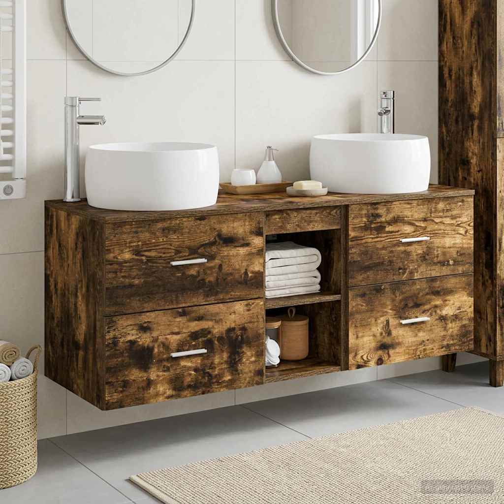 vidaXL Badkamermeubelset 3 st Wit 49,5 x 44,5 x 66 cm Bewerkt hout