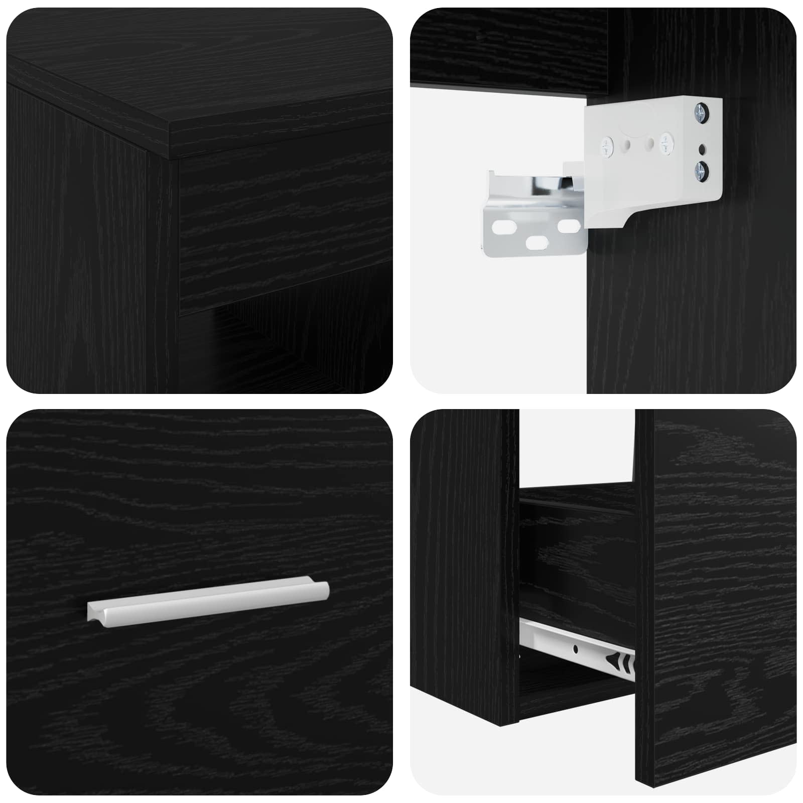 vidaXL Badkamermeubelset 3 st Wit 49,5 x 44,5 x 65,5 cm Bewerkt hout