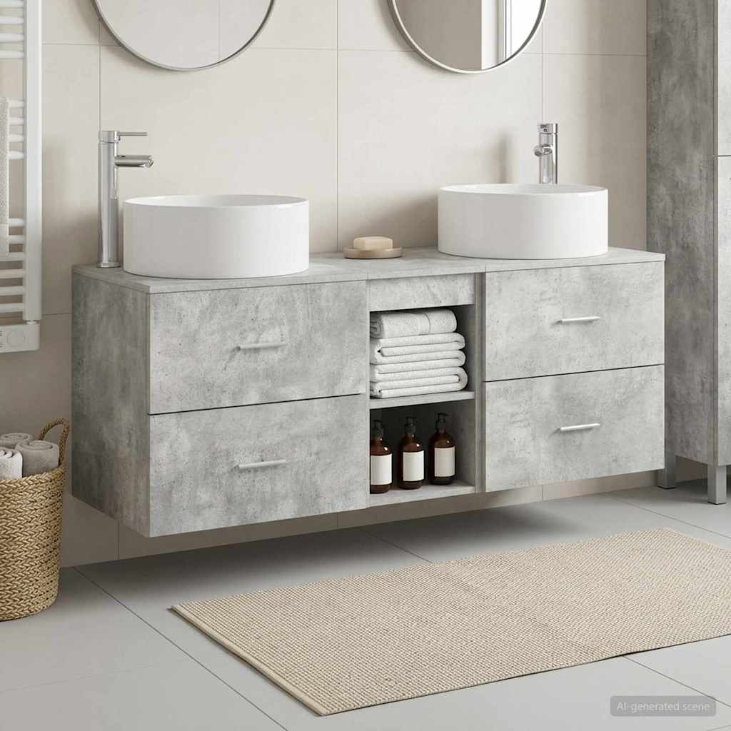 vidaXL Badkamermeubelset 3 st Wit 49,5 x 44,5 x 65,5 cm Bewerkt hout