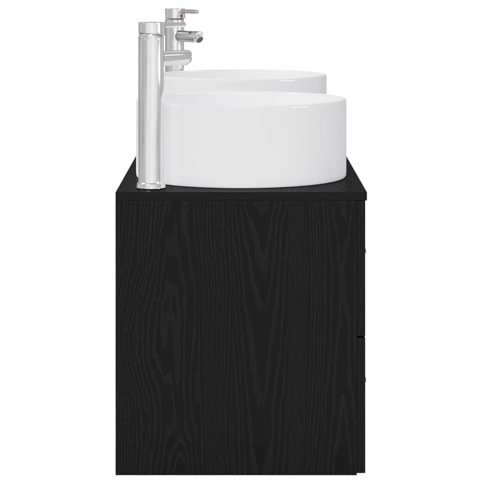vidaXL Badkamermeubelset 3 st Wit 49,5 x 44,5 x 65,5 cm Bewerkt hout