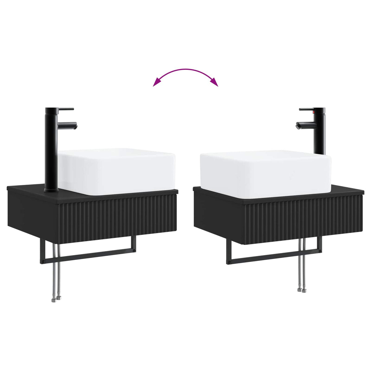 vidaXL Badkamermeubelset 5 st Wit 33 x 34,5 x 100 cm Bewerkt hout
