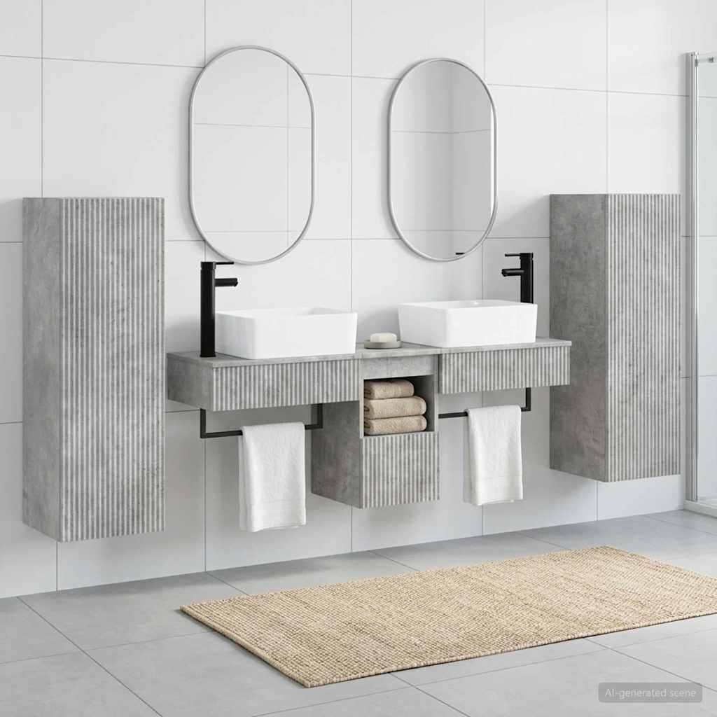vidaXL Badkamermeubelset 5 st Wit 33 x 34,5 x 100 cm Bewerkt hout