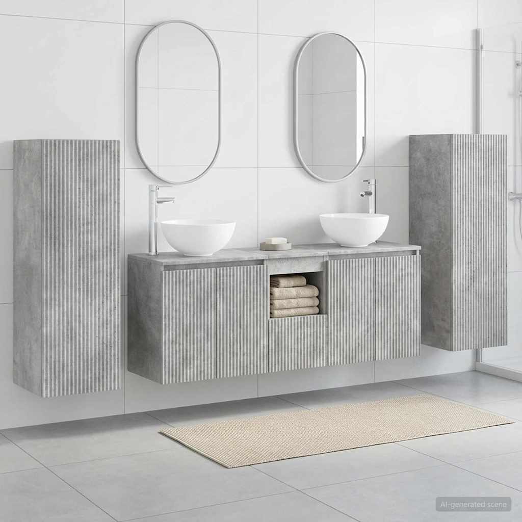 vidaXL Badkamermeubelset 5 st Wit 33 x 34,5 x 100 cm Bewerkt hout
