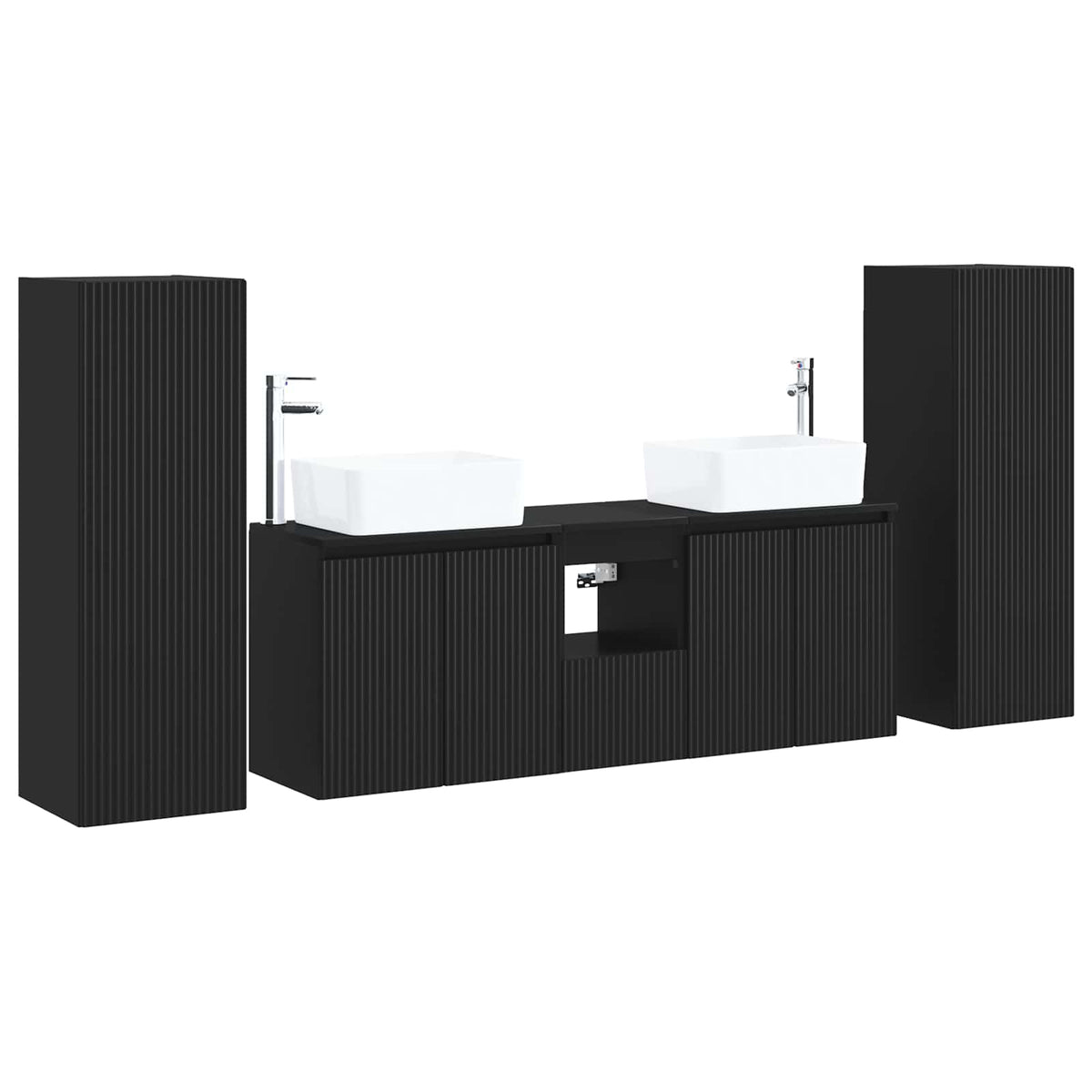 vidaXL Badkamermeubelset 5 st Wit 33 x 34,5 x 100 cm Bewerkt hout