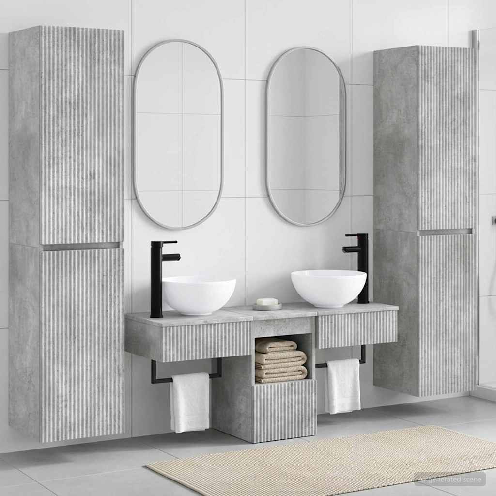 vidaXL Badkamermeubelset 5 st Wit 33 x 34,5 x 160 cm Bewerkt hout