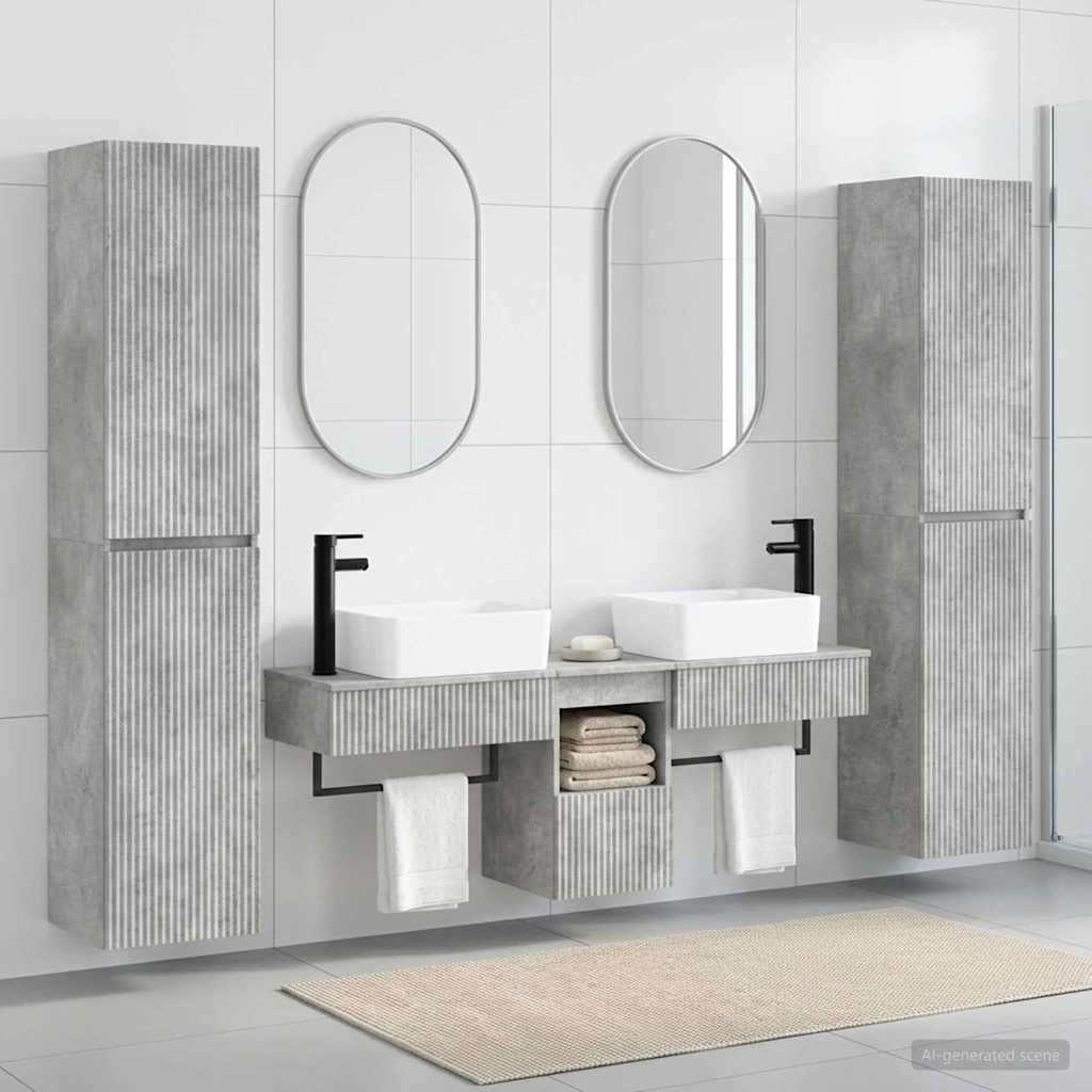 vidaXL Badkamermeubelset 5 st Wit 33 x 34,5 x 160 cm Bewerkt hout