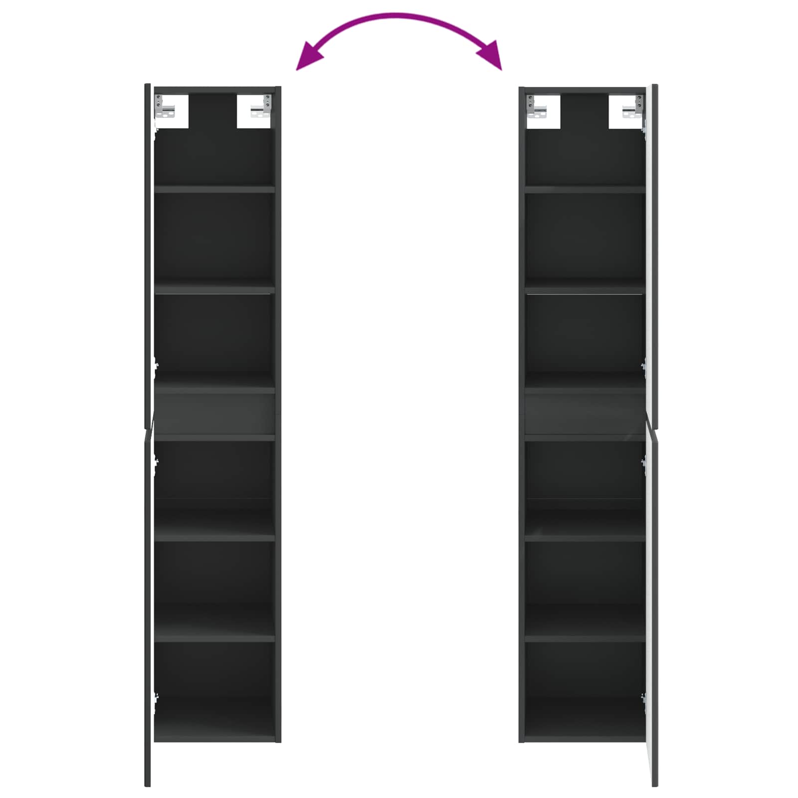 vidaXL Badkamermeubelset 5 st Wit 33 x 34,5 x 160 cm Bewerkt hout