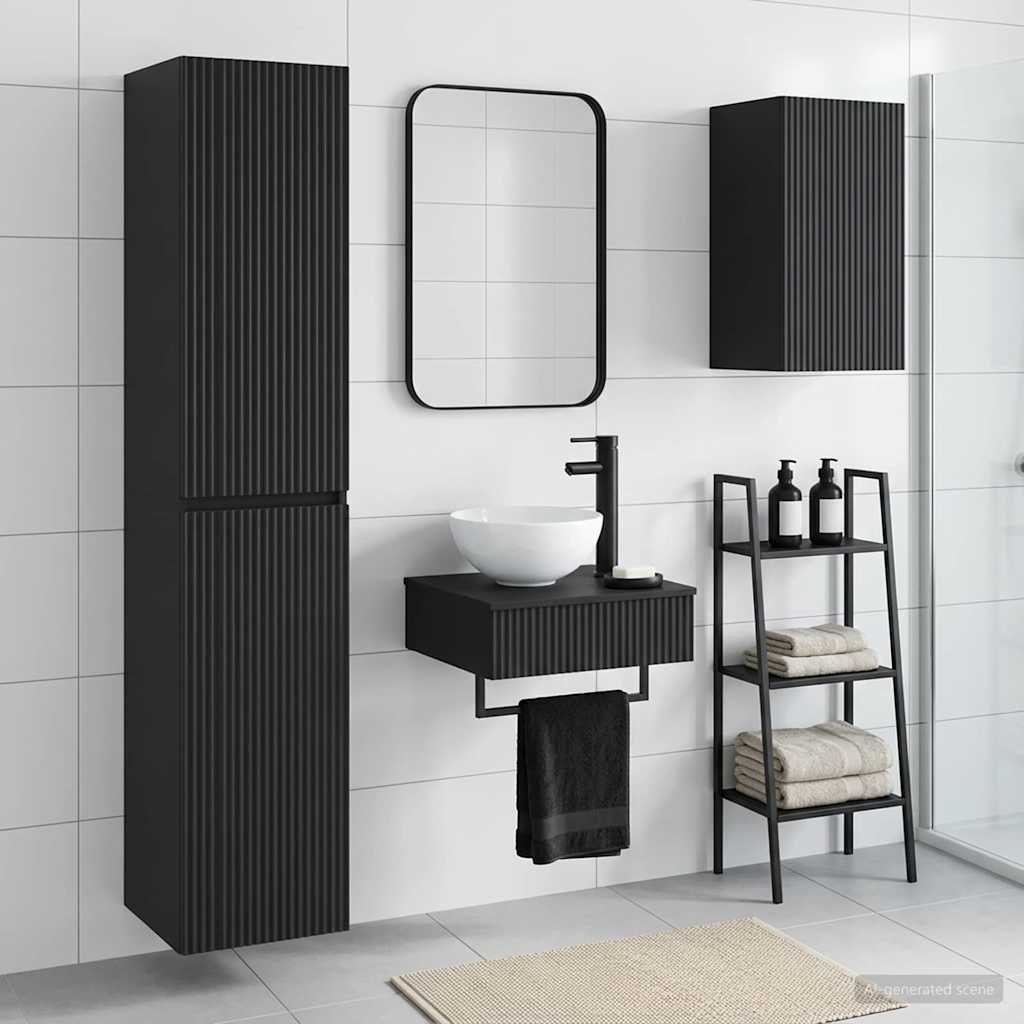 vidaXL Badkamermeubelset 3 st Wit 33 x 34,5 x 160 cm Bewerkt hout