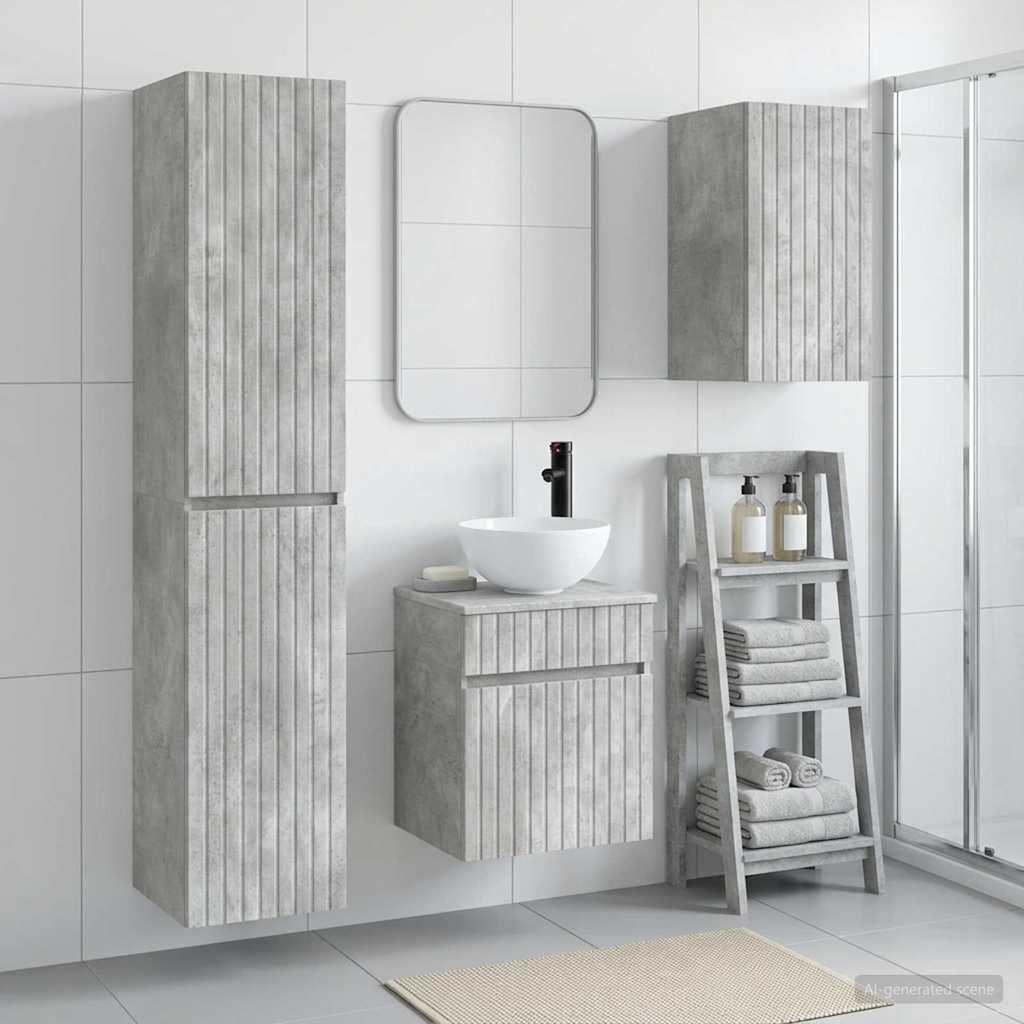 vidaXL Badkamermeubelset 3 st Wit 33 x 34,5 x 160 cm Bewerkt hout