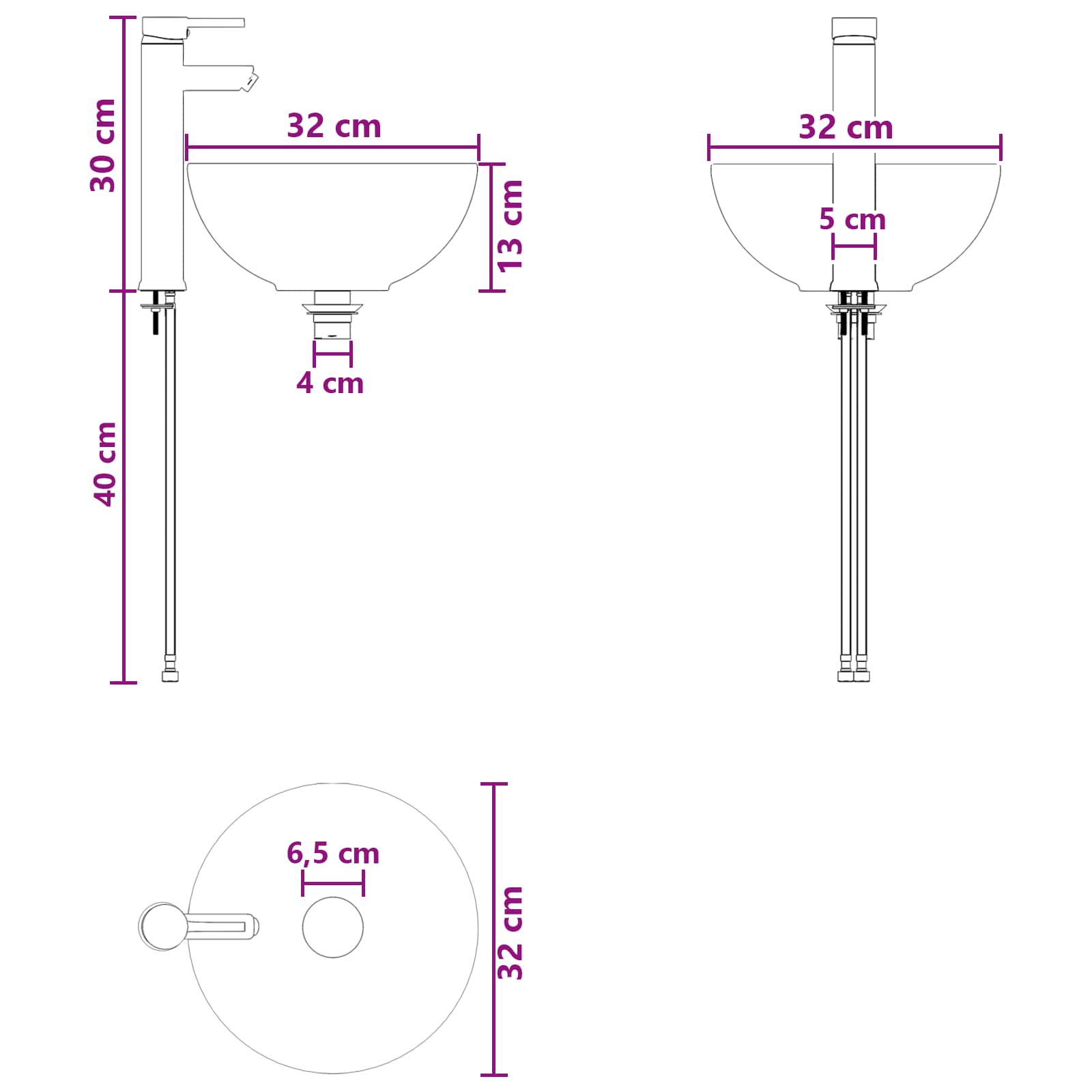 vidaXL Badkamermeubelset 2 st Wit 33 x 34,5 x 100 cm Bewerkt hout