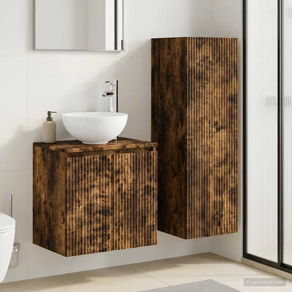 vidaXL Badkamermeubelset 2 st Wit 33 x 34,5 x 100 cm Bewerkt hout