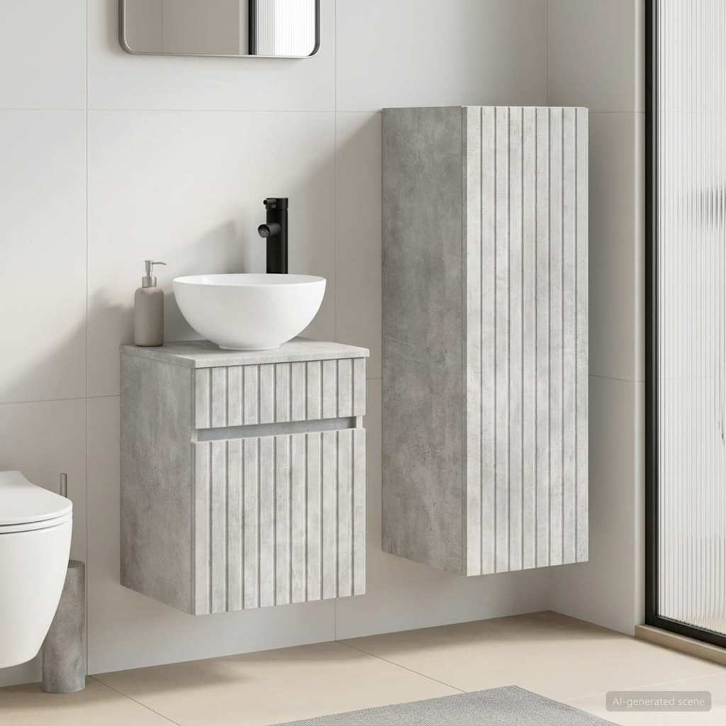 vidaXL Badkamermeubelset 2 st Wit 33 x 34,5 x 100 cm Bewerkt hout