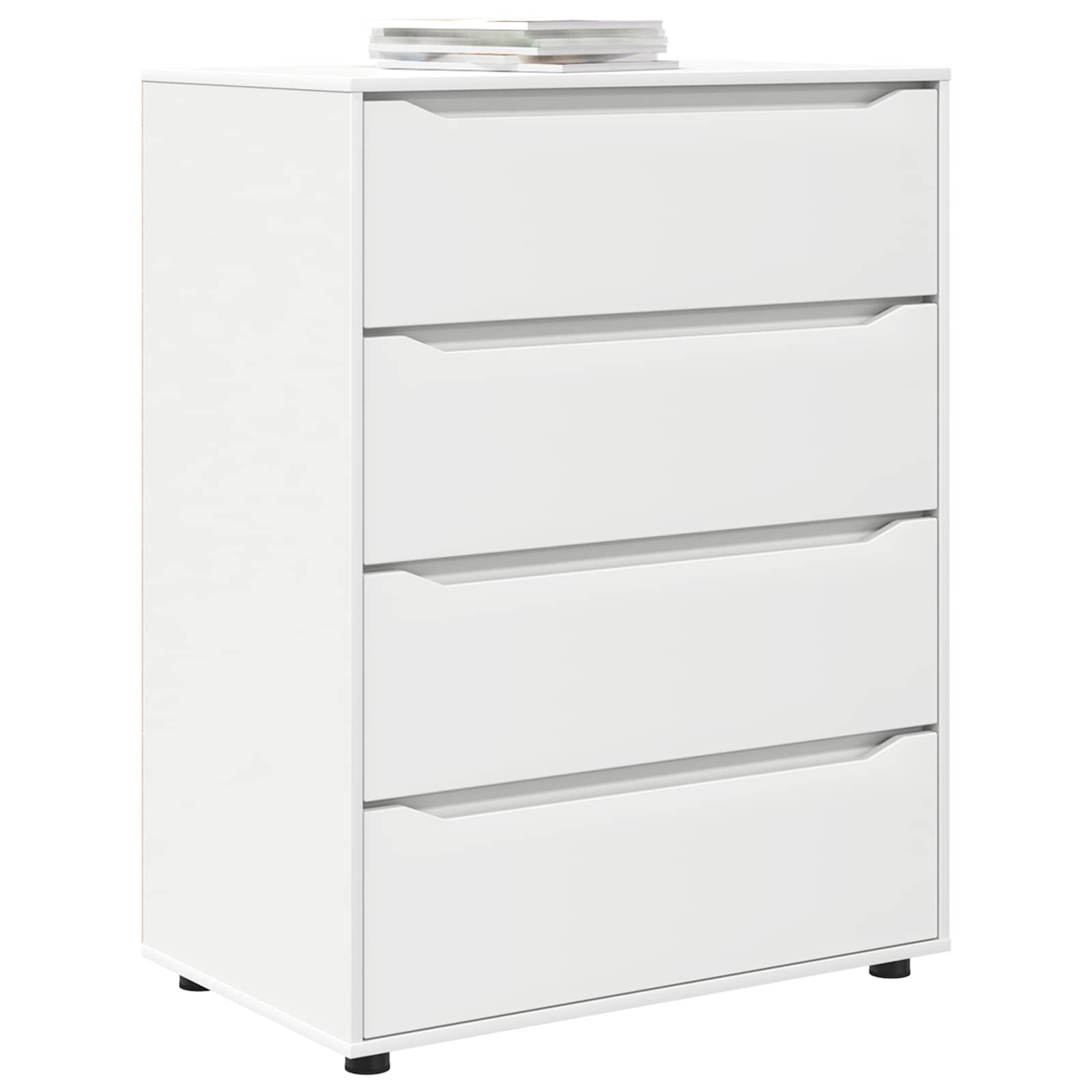 vidaXL Opslagkasten 2 pcs Wit 80 x 48 x 105 cm Bewerkt hout